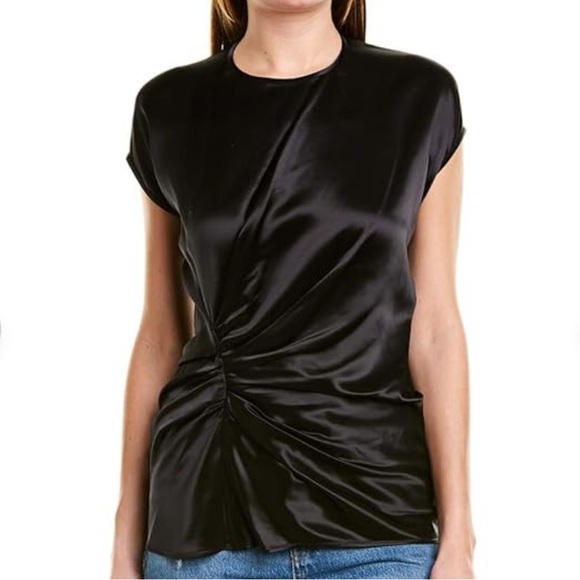 Helmut Lang Draped Satin Top